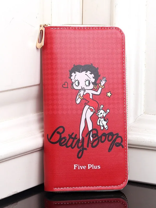 Betty Boop Cute Cosmetic Bag for Girls – Cartoon Zipper Storage Pouch with Handle, Portable Makeup & Phone Travel Organizer for Kids, Women & Fans